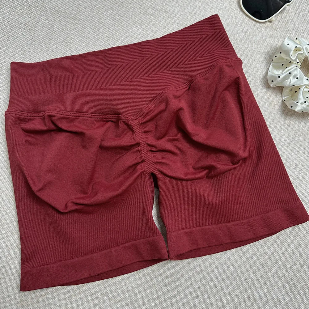 Ribbed Scrunch Yoga Shorts