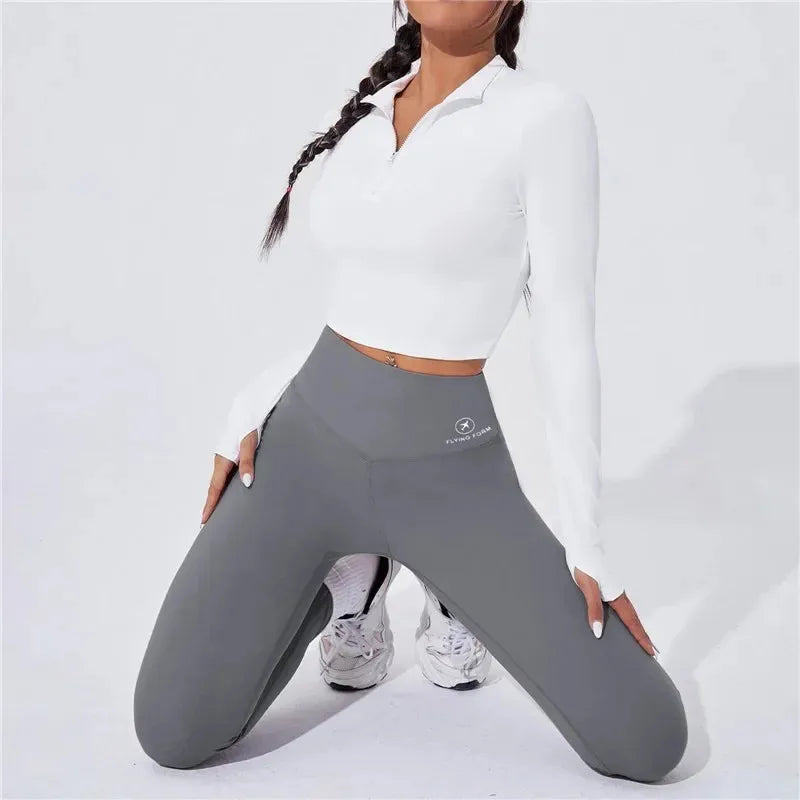 High-Waist Mid-Calf Leggings
