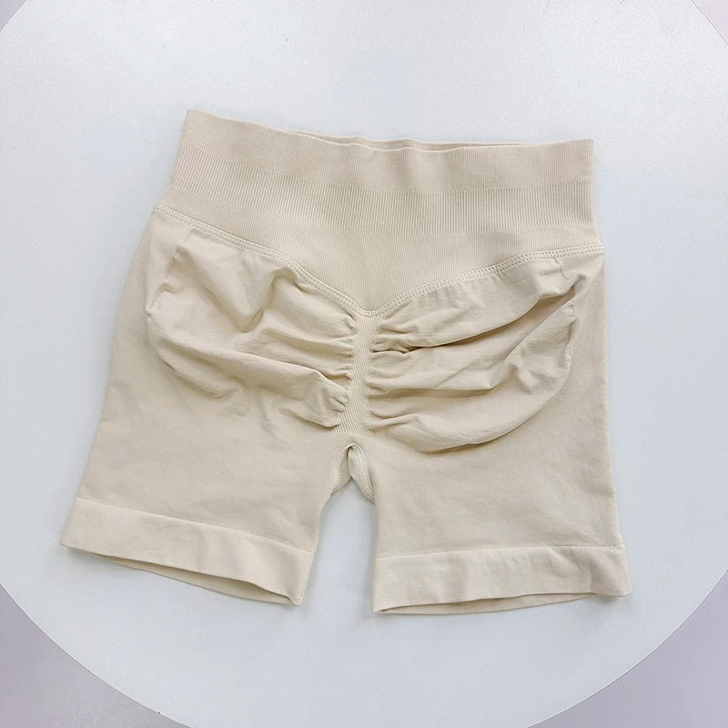 Ribbed Scrunch Yoga Shorts
