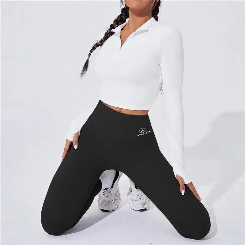 High-Waist Mid-Calf Leggings