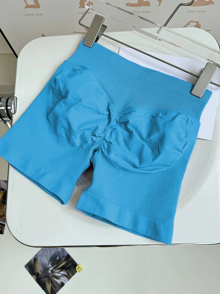 Ribbed Scrunch Yoga Shorts